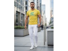 Pánské tričko s&nbsp;potiskem classic NX5020R žluté - FashionStreet 1