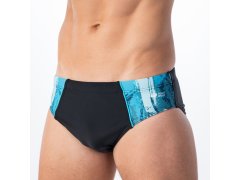 Pánské plavky Danilo M 92800482101 černo-tyrkysové - Aquawave 1