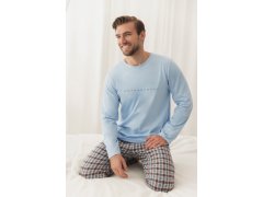 3665 Pánské dlouhé pyžamo SVEN S-2XL 1