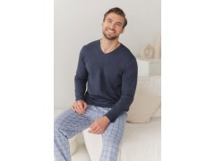 3668 Pánské dlouhé pyžamo DORIAN M–2XL 2