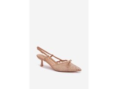 Sandály na podpatku s krajkou model 226924 Step in style 1