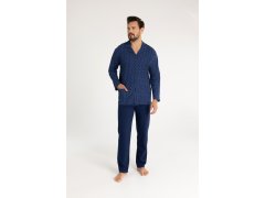 Pyžamo Regina 486 dlouhé/r 2XL-3XL z25/26 pánské rozepínací 1