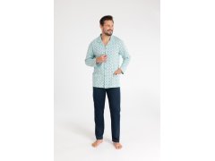 Pyžamo Regina 486 dlouhé/r 2XL-3XL z25/26 pánské rozepínací 5