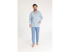 Pyžamo Regina 486 dlouhé/r M-XL Z25/26 pánské rozepínací 2