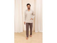 Pyžamo Regina 486 dlouhé/r M-XL Z25/26 pánské rozepínací 4