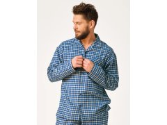 Pyžamo Key MNS 404 B26 dlouhé rukávy, velikosti M–2XL, rozepínací 3