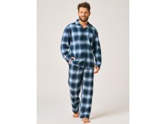Pyžamo Key MNS 432 B26, délka/šířka 3XL–4XL, rozepínací 2
