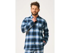Pyžamo Key MNS 432 B26, délka/šířka 3XL–4XL, rozepínací 3