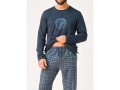 Pyžamo Key MNS 608 B26 dlouhé rukávy M–2XL 3