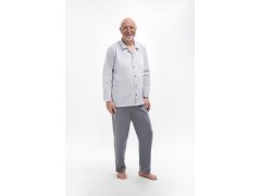 Pánské pyžamo Martel 403 Antoni III délka/r 3XL-4XL pyžamo na zip 1