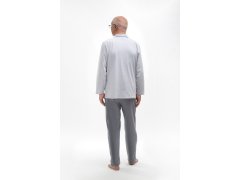 Pánské pyžamo Martel 403 Antoni III délka/r 3XL-4XL pyžamo na zip 2