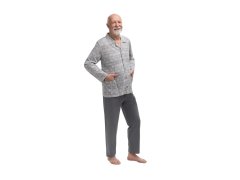 Pánské pyžamo Martel 403 Antoni III délka/r 3XL-4XL pyžamo na zip 8