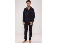 De Lafense pyžamo 729 Norberto dlouhé/r M-2XL pánské rozepínací 2