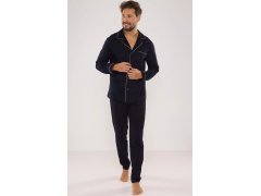 De Lafense pyžamo 729 Norberto dlouhé/r M-2XL pánské rozepínací 3