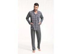 Pyžamo Luna 797 dlouhé/r 4XL pánské rozepínací 1