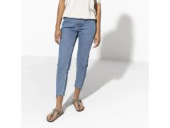 Pánské šedé žabky Birkenstock Gizeh Birko-Flor Nubuck Stone regular wide (43391) dámské 8