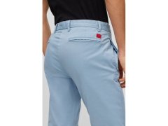 Pánské dlouhé kalhoty Hugo Boss slim fit z elastického bavlněného gabardénu modré barvy (50468314-451) 4