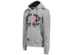 Pánská mikina s kapucí Geographical Norway Flag DB MEN 054, šedá (WW6088H/GN/Blended Grey) 2