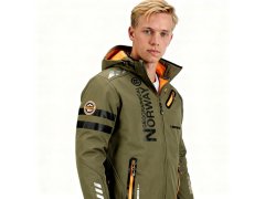 Geographical Norway Softshellová bunda Royaute DB 068 M WY1996H/GN-Kaki / Orange pánské 5