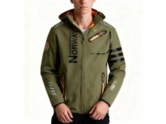 Geographical Norway Softshellová bunda Royaute DB 068 M WY1996H/GN-Kaki / Orange pánské 7