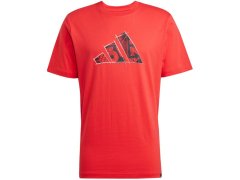 Pánské tričko adidas Logo Graphic, červené, JJ3934, pánské 1