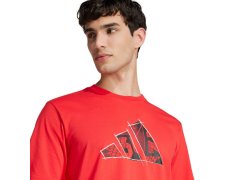 Pánské tričko adidas Logo Graphic, červené, JJ3934, pánské 5