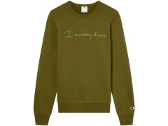 Pánská mikina Champion Crewneck Sweatshirt v olivové barvě 220272 GS585 pro muže 1