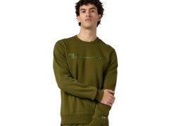 Pánská mikina Champion Crewneck Sweatshirt v olivové barvě 220272 GS585 pro muže 5
