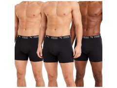 Pánské boxerky Puma Long 3-Pack černé pohodlné 2