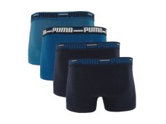 Značka Puma – elastické pánské boxerky, 4 ks, tmavě modré/modré 938197 02 3