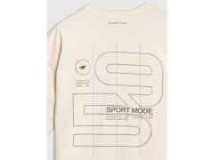 Pánské tričko oversize s potiskem 4F 4FRAW25TTSHM3220-11S 5