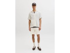 Jack&Jones pánské pruhované šortky JPSTJAIDEN COBA STRIPE JOG SHORTS REG SN 12274413 Antique White Stripes 2