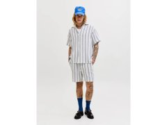 Jack&Jones pánské šortky JPSTJAIDEN COBA STRIPE JOG SHORTS REG SN 12274413 CLOUD DANCER/STRIPES 1