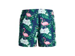 Jack&Jones pánské plavky JWHARUBA SWIM PRINTS SHORTS 12206537 NAVY BLAZER FLAMINGO 2