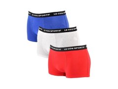 Le Coq Sportif pánské boxerky 3PAK červené šedé tmavě modré 2