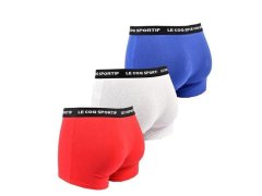 Le Coq Sportif pánské boxerky 3PAK červené šedé tmavě modré 3