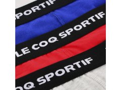Le Coq Sportif pánské boxerky 3PAK červené šedé tmavě modré 7