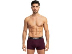 Le Coq Sportif pánské boxerky 3PAK černé šedé vínové 3