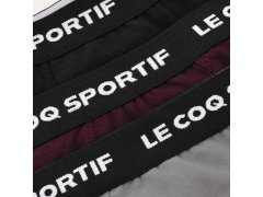 Le Coq Sportif pánské boxerky 3PAK černé šedé vínové 8
