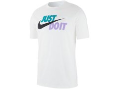 Pánské tričko Tee Just Do It Swoosh, bílé, AR5006 101 1