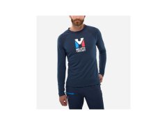 Pánské tričko MILLET Trilogy Wool Ts Ls M, tmavě modré 2