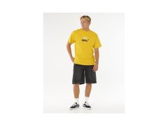 Pánské tričko RIP CURL Inner Visions Rotten Sun Tee, žluté 3