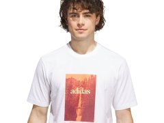 Pánské tričko adidas Waterfall Graphic, bílé, KH0398 3