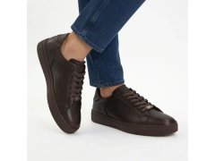 Pánské kožené polobotky – hnědé tenisky Filippo MP8274 6
