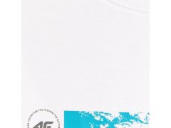 Pánské tričko 4F M2823 bílé 4FWSS26TTSHM2823 10S 4