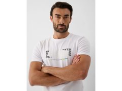 Pánské tričko slim s potiskem 4F 4FRAW26TTSHM4666-10S 2