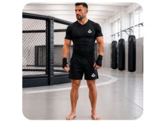 Pánské kompresní tričko COMBATWEAR, černé | DBX Bushido pánské 3