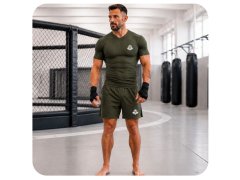 Pánské kompresní tričko ARMY GREEN COMBATWEAR | DBX Bushido pánské 3