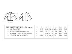 B&C X-Lite Softshell /men Pánská 3-vrstvá softshellová bunda 01.0951 white 1