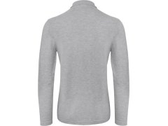 B&C ID.001 LSL Pánské piqué polo s&nbsp;dlouhým rukávem 01.0I12 heather grey 2